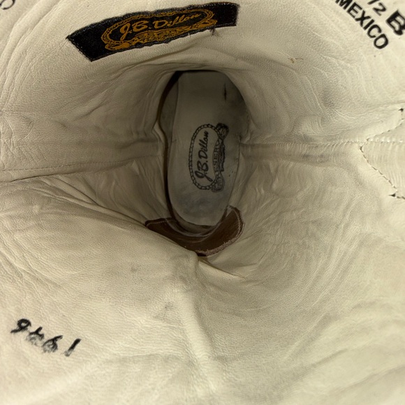 J.B. Dillon Tan and Brown Cowboy Boots - Picture 7 of 8